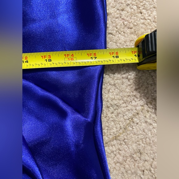 Express Royal Blue Twist Front Blouse - Picture 4 of 4